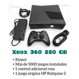 Xbox 360 Slim 250 Gb Con Chip Liberado + Juegos + Extras