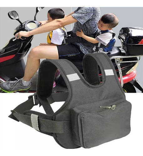 Chaleco Con Cinturón De Seguridad Para Niños, Para Moto, Col