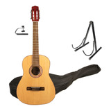 Guitarra Criolla Clasica Estudio+funda+soporte+capo Natural