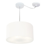 Lustre Cilíndrico Com Desvio De Centro Md-4256 40x21 Branco