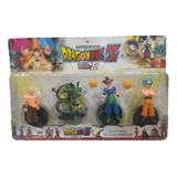 Blister Dragon Ball Z X4 Personajes Goku + Esferas Y Bases