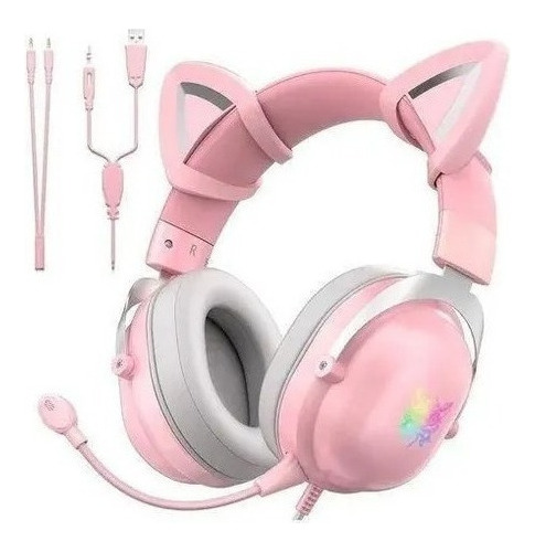 Auriculares Gamer Onikuma X11 Lindo Gato Auricular Con Micró