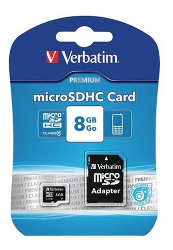 Verbatim Memoria Micro Sdhd 8gb Clase10 C/adaptador Sd 44081