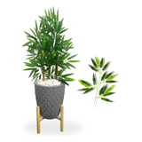 Planta Artificia Bambu Japones Com Vaso