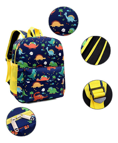 Mochila Escolar Guardería Passeio Preescolar Infantil Dino 1