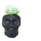 Maceta Mediana De Calavera Estilo Catrina