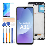 Para Samsung A31 Sm-a315 Pantalla Táctil Lcd Oled Con Marco