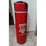 Bolsa De Boxeo Gran Marc Lona Vinílica Con Relleno Roja