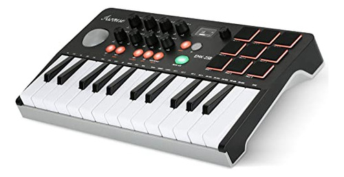 Teclado Midi Portátil Emk-25 De Asmuse, Teclado Midi Bluetoo