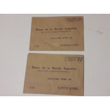2 Sobres Banco De La Nacion Argentina