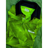 Playera Polo Wilson Active Wear Ch Green Light Black Brush