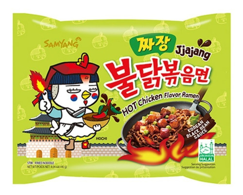 Ramen Coreano Hot Chicken  Jjajang Picante 1 Pieza Importado