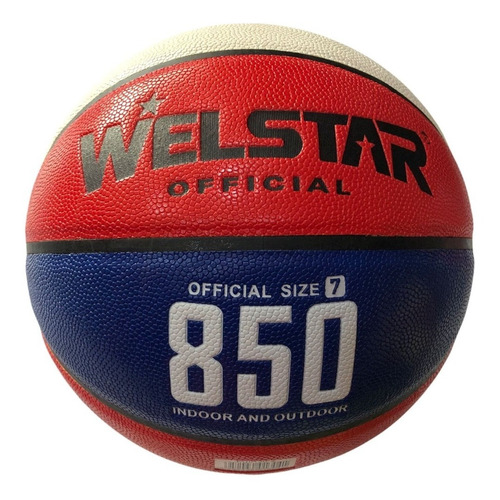 Balón Básquet Welstar 850 Blanco/rojo/azul