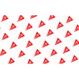 10 Banderines De 8 Mts Papel Picado Banderín Rojo-blanco