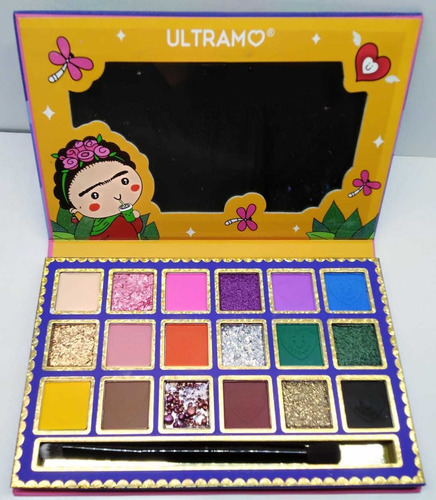 Ultramo Paleta De Sombras + Brocha Baby Frida Kahlo Origina 