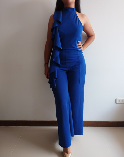 Vestido Enterizo Azul Rey Formal-elegante