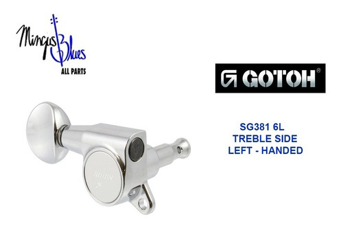 Gotoh Sg381 Set De Clavijeros Guitarra Eléctrica Zurdo Crom