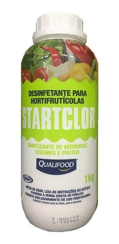 Sanitizante Frutas E Verdura Startclor 1 Kg Germinicida 