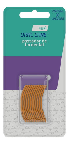 Passador De Fio Dental Needs Oral Care Para Aparelho C/ 30un