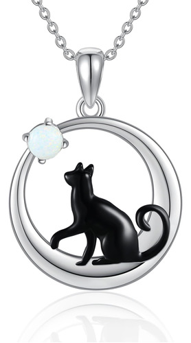 Mongas Collar De Gato Para Mujer De Plata De Ley Con Colgant