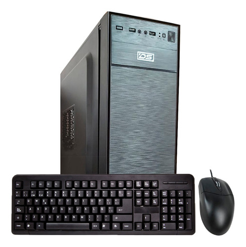 Gabinete Pc Kit Ds-atx Negro Fuente 500w Teclado Y Mouse Usb