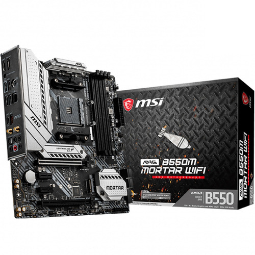 Tarjeta Madre Msi Mag B550m Mortar Wifi Am4 Ddr4 Micro Atx