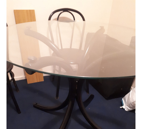 Juego De Comedor Con Tapa De Vidrio Y 2 Sillas Estilo Thonet