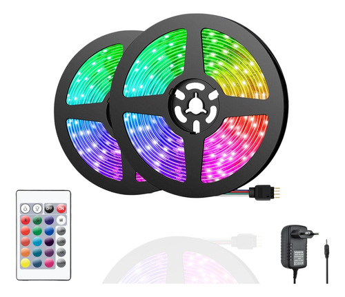 10m Luz Fita Colorida 5050 Rgb Kit Completo 12v Com Nf