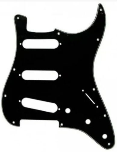 Escudo Para Guitarra Strato Sss 3 Camadas- Preto Ou Branco 