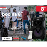 Bocina Bafle 8pul Bluetooth Recargable Microfono Tws Usb Led