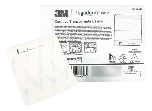 Tegaderm Basic Curativo 6x7cm 1620br 3m 5 Unidades