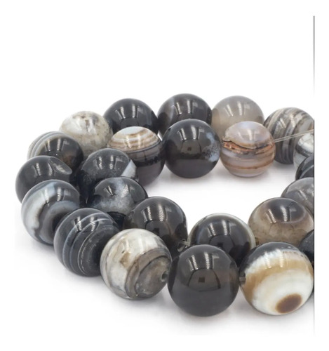 14mm 1 Hilo Piedra Natural Bola Lisa Colores Pulsera Collar
