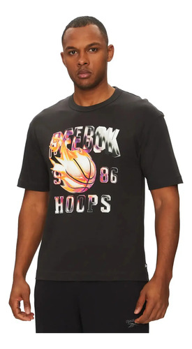 Playera Reebok Basquetbol On Fire Hombre 100218817 Negro