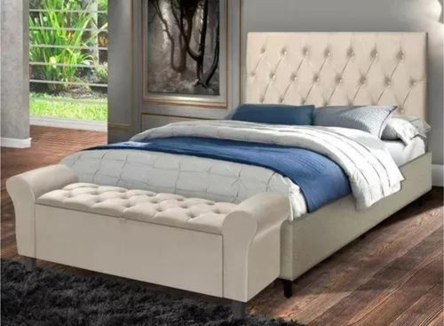 Baú Recamier Divã Paris Com Painel De 160cm Para Cama Queen