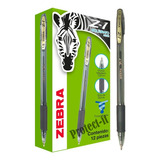 12 Plumas Zebra Z-1 Punto Mediano 1.0mm Tinta Hibrida Suave