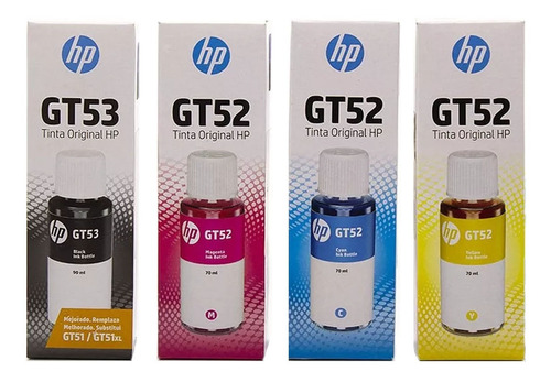 Tinta Hp Botella  Gt52 Gt53 Negro Cyan Amarillo Magenta