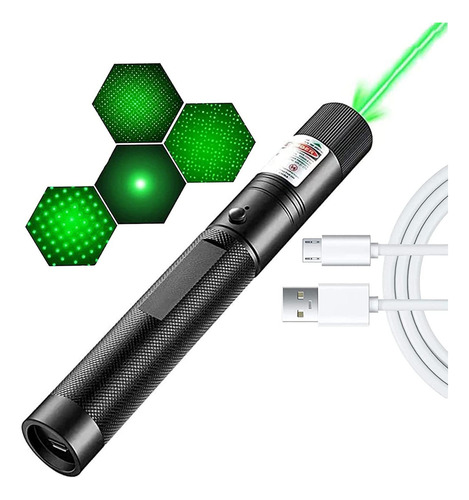 Puntero Láser De Color Verde Potente Recargable Por Usb