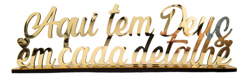 Decoração Espelhada Mdf -  Aqui Tem Deus Em Cada Detalhe  