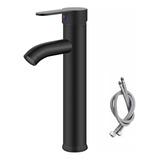 Grifo Monomando Para Lavabo, Fregadero De Baño, Negro