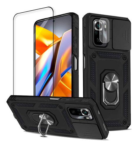 Funda Uso Rudo Para Xiaomi Poco Redmi + Kit 2 Micas Templado