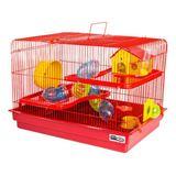 Gaiola Hamster Casinha Roedores Grande 2 Andares Playground Cor Lilás