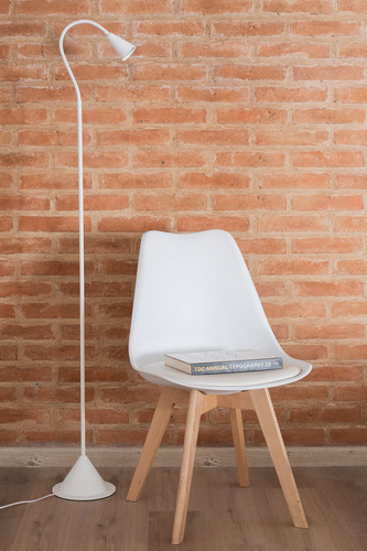 Lampara Pie Lectura Living Moderna Blanco Led Felxi Manfroni