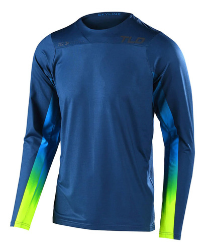 Polera De Bicicleta Skyline Ls Jet Fuel Azu Troy Lee Designs