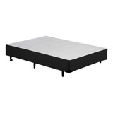 Cama Box Casal Corano Preto - 128x188 Casal Antigo