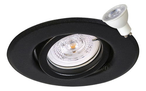 Pack X10! Spot Led Embutir Circular Chapa + Dicro Led 7w