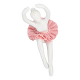Estatua De Bailarina De Ballet De Cerámica Rosa Para Decorac