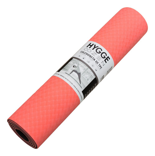 Mat Yoga Colchoneta Bicolor Pilates Fitness Tpe 6mm C/funda