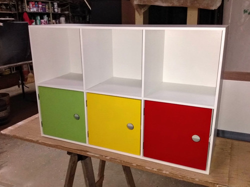 Mueble Funcional Cubos Organizador Infantil Con 3 Puertas