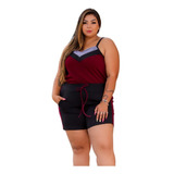 Conjunto Feminino Plus Size Short Feminino Blusa Feminina S2