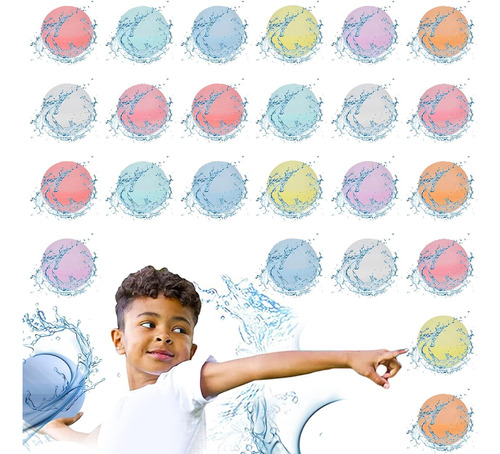 20 Paquetes De Globos De Agua Reutilizables Para Niños Bomba